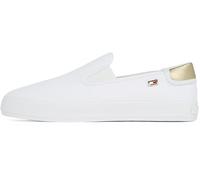 Tommy Hilfiger Donna Sneakers Vulcanizzate Canvas Slip-On da Infilare, Bianco (White), 41 EU