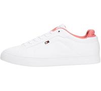 Tommy Hilfiger Donna Sneakers Vulcanizzate Sporty Profilo Basso, Multicolore (White/Washed Cherry), 35