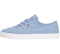 Tommy Hilfiger Donna Sneakers Vulcanizzate Washed Canvas Profilo Basso, Blu (Brisk Blue), 35