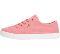 Tommy Hilfiger Donna Sneakers Vulcanizzate Washed Canvas Profilo Basso, Rosso (Washed Cherry), 35