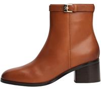 Tommy Hilfiger Donna Stivaletti Buckle Riding Mid Heel in Pelle, Marrone (Cinnamon Bark), 40