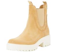 Tommy Hilfiger Donna Stivaletti Chelsea Flag Mid Heel in pelle Scamosciata, Verde (Classic Khaki), 38
