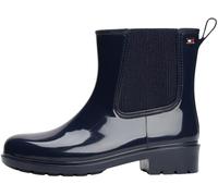 Tommy Hilfiger Donna Stivali in gomma Hardware Rainboot lucidi Blu (Space Blue) 38