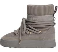 Tommy Hilfiger Donna Stivali Mezza Gamba Logotape Warm Impermeabile, Multicolore (Pewter Grey), 37