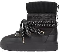 Tommy Hilfiger Donna Stivali Mezza Gamba Water Repellent con Suola Spessa, Nero (Black), 41