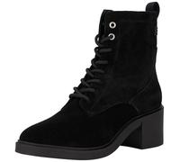 Tommy Hilfiger Donna Stivali Suede Mid Heel Laceup con Tacco, Nero (Black), 41