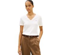 Tommy Hilfiger Donna T-Shirt Maniche Corte New Slim Cody con Scollo a V
