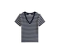 Tommy Hilfiger Donna T-Shirt Maniche Corte New Slim Cody con Scollo a V