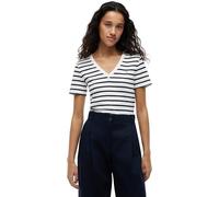 Tommy Hilfiger Donna T-Shirt Maniche Corte New Slim Cody con Scollo a V, Multicolore (Breton/ECU/Dark Night Navy), M