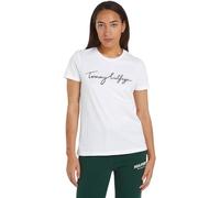 Tommy Hilfiger Donna T-shirt Maniche Corte Scollo Rotondo, Bianco (Th Optic White), XXS
