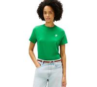 Tommy Hilfiger Donna T-Shirt Maniche Corte Script Regular con Scollo Rotondo, Verde (Courtside Green), S