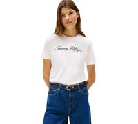 Tommy Hilfiger Script Short Sleeve T-shirt Bianco L Donna
