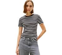 Tommy Hilfiger Donna T-shirt Maniche Corte Slim Cody Scollo Rotondo