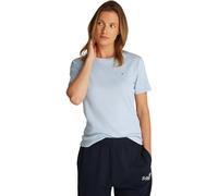 Tommy Hilfiger Donna T-Shirt Maniche Corte Slim Cody Scollo Rotondo, Blu (Breezy Blue), L