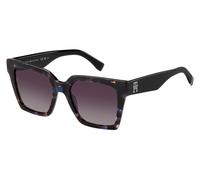 Tommy Hilfiger Donna Tommy Hilfiger TH 2100/S JBW/3X Occhiali da sole Acetato Havana/Blu Bordeaux Squadrata Sfumato