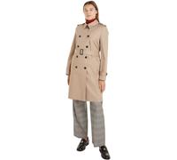 Tommy Hilfiger Donna Trench Cotton Slim Fit Corto, Beige (Beige), 52