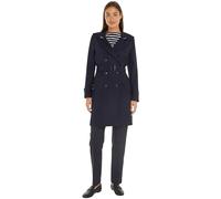 Tommy Hilfiger Donna Trench Cotton Slim Fit Corto, Blu (Desert Sky), 40