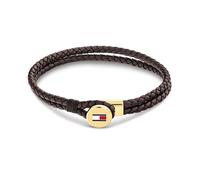 Tommy hilfiger Double brown leather Bracciale Bruce Leather 2790670 - Length: 19 cm