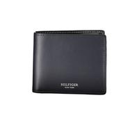 Tommy Hilfiger Elegant Blue Leather Bifold Wallet