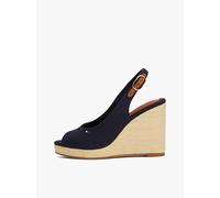 Tommy Hilfiger Donna Espadrillas Wedge Flag High Slingback con Cinturino alla Caviglia, Blu (Space Blue), 39