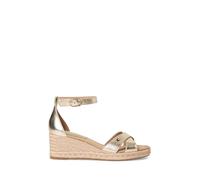 Tommy Hilfiger Espadrillas con zeppa e cinturino incrociato in canapa Tommy Hilfiger eu39 Oro