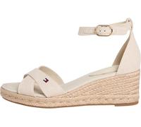 Tommy Hilfiger Mid Wedge Espad X Cross Fw0fw09332, Espadrillas Zeppa Donna, Beige (Classic Beige), 40 EU