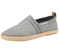 Tommy Hilfiger Espadrillas Uomo Basic Tommy Flat Scarpe in Tela, Nero (Black), 40