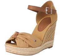 Tommy Hilfiger Espadrillas Wedge Donna Basic Open Toe Tacco a Zeppa, Verde (Classic Khaki), 38