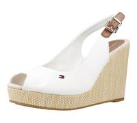 Sandali Tommy Hilfiger Iconic Elena Sling Back Wedge FW0FW04789 Écru 40