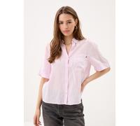 Tommy Hilfiger - Ess Linen Ss Shirt Viola - Abbigliamento M Viola