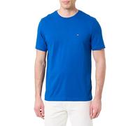 Tommy Hilfiger Ess Seasonal Reg Fit Solid Tee Mw0Mw39995, Maglietta a Maniche Corte, Uomo, Blu (Vibrant Indigo), S
