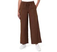Tommy Hilfiger Ess WW0WW48970 Pantaloni da Donna in Lino, Marrone, S