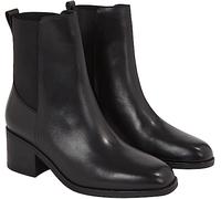 Tommy Hilfiger Stivali Mezza Gamba Donna Chelsea Thermo in Pelle, Nero (Black), 38 EU