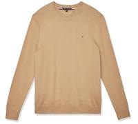 Tommy Hilfiger Essential Cotton Crew Neck Mw0Mw14748 Maglione a Collo Alto, Kaki (Safari Canvas), M Adulto