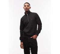 Tommy Hilfiger Uomo Essential Terry Nuovo 1/4 Zip MW0MW43115, Nero, L