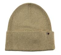 Tommy Hilfiger Essential Flag Beanie AW0AW13819 Cappello in Maglia, Marrone (Countryside Khaki Melange), OS Donna