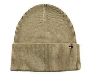 Tommy Hilfiger Essential Flag Beanie, Cappello Lavorato a Maglia Donna, Countryside Khaki Melange, One Size