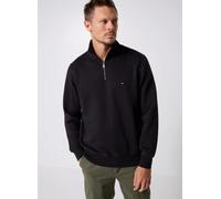 Tommy Hilfiger Uomo Felpa con Cerniera Essential Fleece 1/4 Zip Colletto Troyer, Nero (Black), S