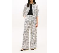 Tommy Hilfiger Essential Linen Pull On Pants Small Flag Feathers Calico Taglia: XL | Pantaloni a zampa di elefante Outlet | Donna | Bianco