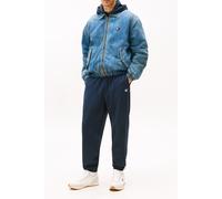 Tommy Jeans - Giacca bomber in denim lavaggio blu medio con colletto imbottito 50