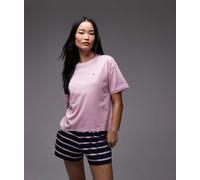 Tommy Hilfiger - Essentials - Pigiama a righe rosa e blu navy M