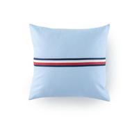 Tommy Hilfiger - federa decorativa per cuscino, celeste, oxford, tela a tinta unita, 100% cotone, con nastro, intramontabile e decorativa, copricuscino 40x40 cm