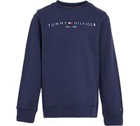 Tommy Hilfiger Felpa Bambini Unisex Essential Sweatshirt Senza Cappuccio, Blu (Twilight Navy), 8 Anni
