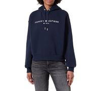 Tommy Hilfiger Felpa con Cappuccio da Donna con Logo Corp MDRN WW0WW47832, Blu (Dark Night Navy), XL, Blu (Dark Night Navy), XL