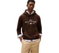 Tommy Hilfiger Felpa con Cappuccio da Uomo Brand Love Big Hilfiger MW0MW41427, Marrone, XL, Marrone (Cioccolato), XL