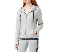 Tommy Hilfiger Felpa con Cappuccio e Zip Donna Terry Cerniera, Grigio (Grey Heather), L