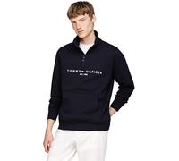Tommy Hilfiger Felpa con Cerniera Uomo Zip Mockneck Mezza Zip, Blu (Desert Sky), 3XL