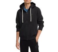 Tommy Hilfiger Uomo Felpa con Cappuccio e Zip Essential Fleece Zip Through con Tasche, Nero (Black), S
