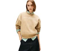 Tommy Hilfiger Felpa da Donna Corp Logo MDRN SWTSRT WW0WW47831 Pullover, Beige (Driftwood Taupe), 3XL, Beige (Driftwood Taupe), 3XL Plus