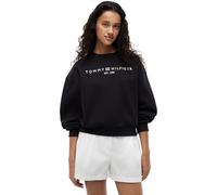 Tommy Hilfiger Felpa da Donna Corp Logo MDRN SWTSRT WW0WW47831 Pullover Felpa, Nero (Nero), XL, Nero (Nero), XL